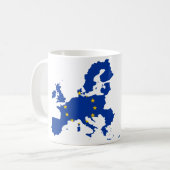 Mug Carte de drapeau d'Union européenne (Devant gauche)