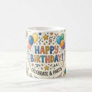 Mug Carte de fête d'anniversaire personnalisable