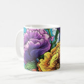 Mug Carte de fleurs gras (Devant gauche)