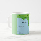 Mug Carte de Floride USA - Golfe du Mexique (Devant gauche)