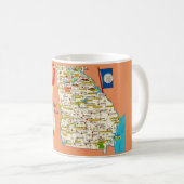 Mug Carte de Géorgie (Devant droit)