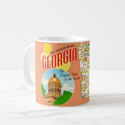 Mug Carte de Géorgie (Devant gauche)