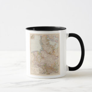 Mug Carte de Hanovre, Schleswig Holstein, Allemagne du