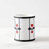 Mug Carte de jeu Art Déco avec Monogramme (Centre)