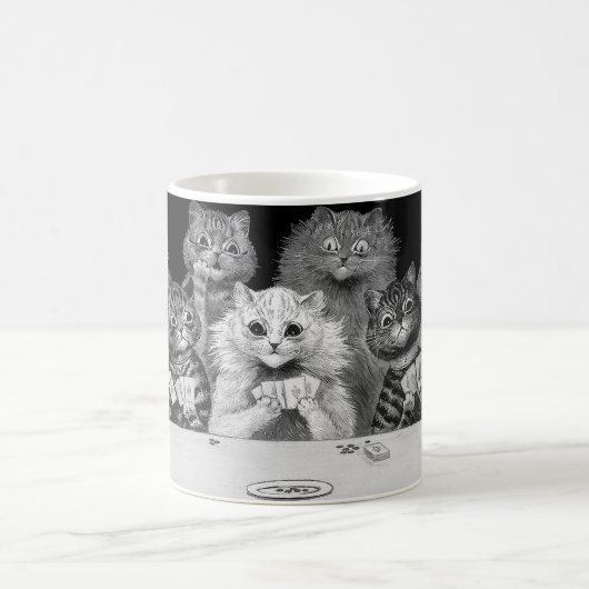 Mug Carte de jeu de chat, Louis Wain (Centre)