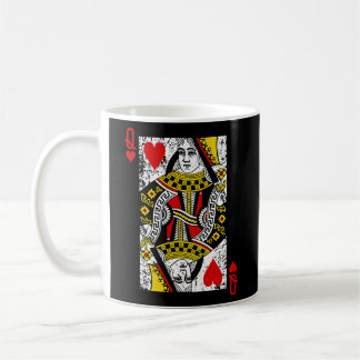 Mug Carte de jeu de la Reine des coeurs désorganisée