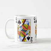 Mug Carte de jeu de la reine des pique (Gauche)