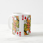 Mug Carte de jeu Queen of Diamonds (Devant gauche)