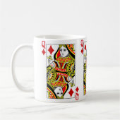 Mug Carte de jeu Queen of Diamonds (Gauche)