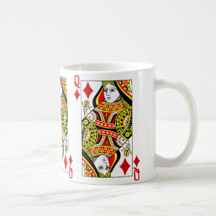 Mug Carte de jeu Queen of Diamonds