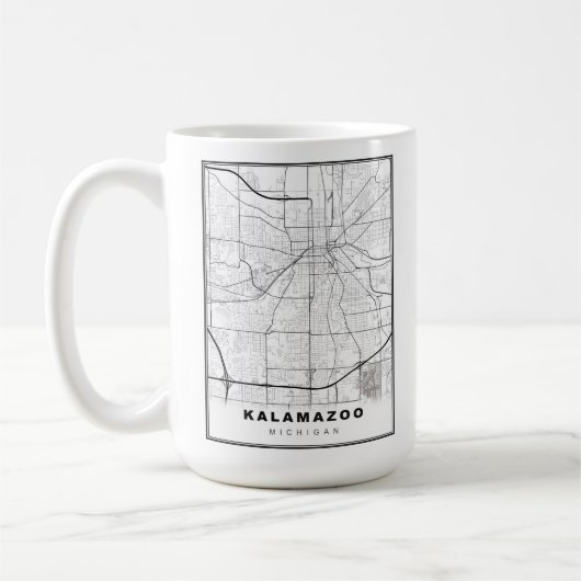 Mug Carte de Kalamazoo (Gauche)