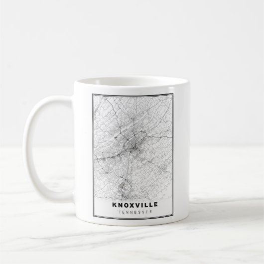 Mug Carte de Knoxville (Gauche)