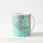 Mug Carte de la Baie de Biscayne à Miami (Devant droit)