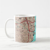Mug Carte de la Baie de Biscayne à Miami (Gauche)