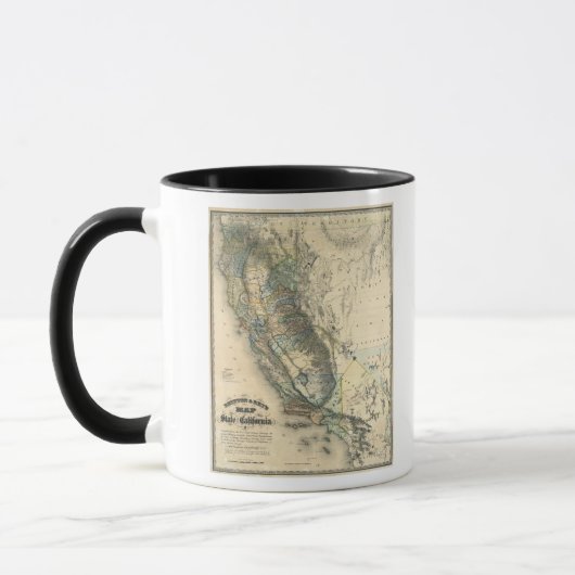 Mug Carte de la Californie par Britton et Rey (Gauche)