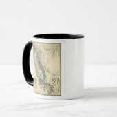Mug Carte de la Californie par Britton et Rey (Devant gauche)