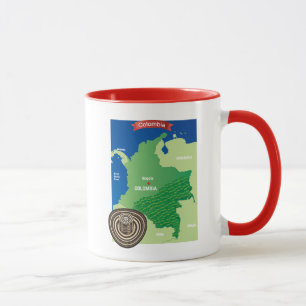 Mug Carte de la Colombie