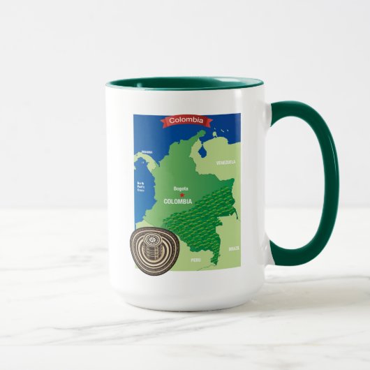 Mug Carte de la Colombie (Droite)