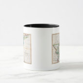 Mug Carte de la côte américaine (Centre)