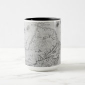 Mug Carte de la nouvelle France ou Canada (Centre)