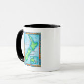 Mug Carte de la Nouvelle Zélande (Devant gauche)