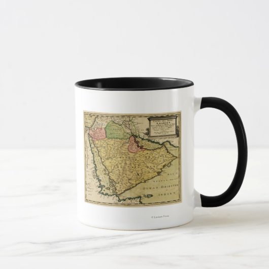Mug Carte de la péninsule arabe du Moyen-Orient (Droite)