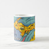 Mug Carte de la péninsule nord du Michigan (Centre)