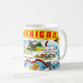 Mug Carte de la péninsule supérieure du Michigan (Devant droit)
