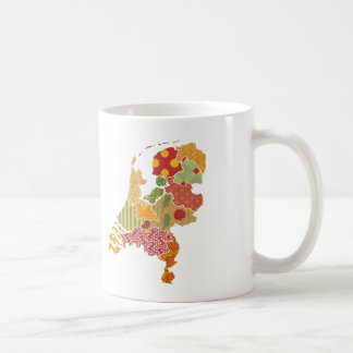 Mug Carte de la province de Hollande Style Patchwork b