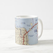 Mug Carte de la région de San Francisco  (Devant droit)