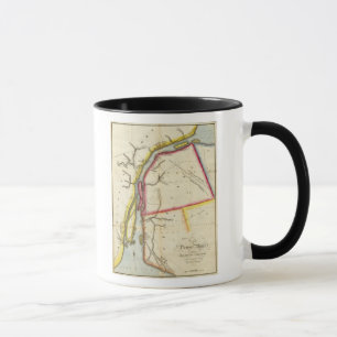 Mug Carte de la rivière Detroit et du pays voisin