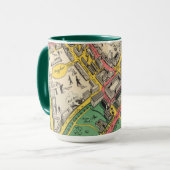 Mug Carte de la route du couronnement, Londres, Anglet (Devant gauche)