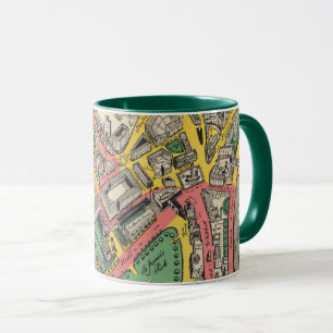 Mug Carte de la route du couronnement, Londres, Anglet