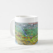 Mug Carte de la route historique 66 (Devant gauche)