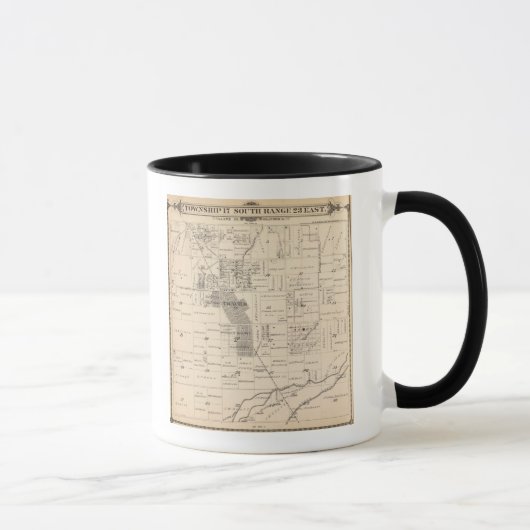 Mug Carte de la section du comté de Tulare T17S R23E (Droite)