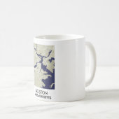 Mug Carte de la ville américaine de Boston (Devant droit)