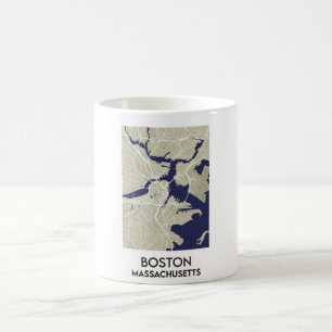 Mug Carte de la ville américaine de Boston
