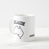 Mug Carte de la ville d'Adélaïde Année Customisée (Devant gauche)