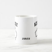 Mug Carte de la ville d'Adélaïde Année Customisée (Centre)