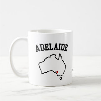 Mug Carte de la ville d'Adélaïde Année Customisée