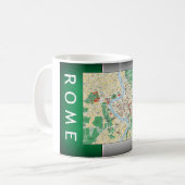 Mug Carte de la ville de Rome (Devant gauche)