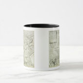 Mug Carte de la ville de Rome, gravée par l'artiste, 1 (Centre)