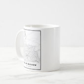 Mug Carte de la ville du lac Havasu (Devant gauche)