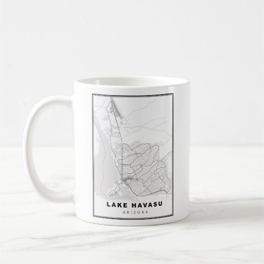 Mug Carte de la ville du lac Havasu (Gauche)