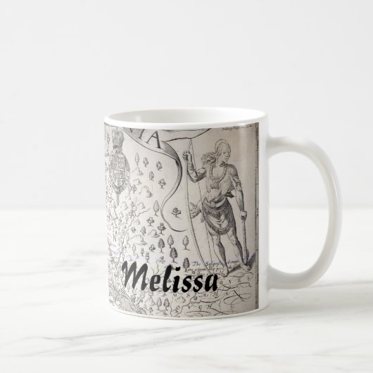 Mug Carte de la Virginie, 1612 (Droite)