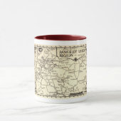 Mug Carte de lacs Rangeley, cru du Maine (Centre)