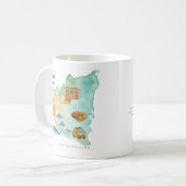 Mug Carte de l'aquarelle illustrée Nicaragua | Monogra (Devant gauche)
