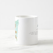 Mug Carte de l'aquarelle illustrée Nicaragua | Monogra (Centre)