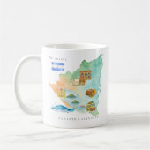 Mug Carte de l'aquarelle illustrée Nicaragua | Monogra (Gauche)