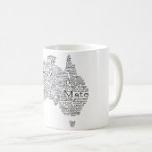 Mug Carte de l'argot australien (Devant droit)